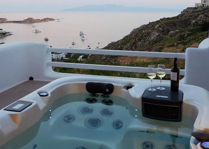 Camelia 1 - Psarou View - Private Pool And Jacuzzi * Ψαρού